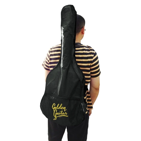 Zestaw: Gitara klasyczna 4/4 39" kolor naturalny GKS39NAT Golden Guitar+ pokrowiec tuner struny kostki