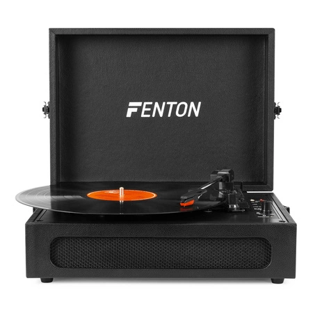 Gramofon w walizce RP118B Fenton wejście/wyjście BT czarny