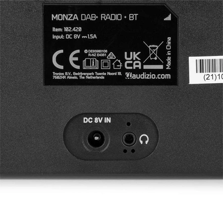 Stereofoniczne radio Monza 102.420 Audizio DAB+ czarne
