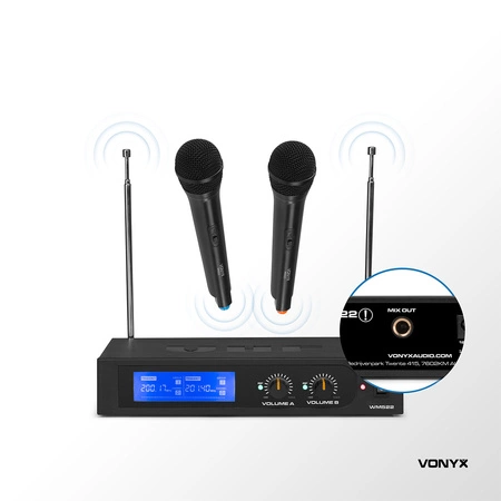 Zestaw mikrofonów doręcznych VHF Vonyx WM522