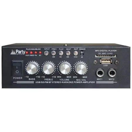 Wzmacniacz karaoke Party Light&Sound PLS1250USB-RC+ mikrofon dynamiczny Fenton DM100