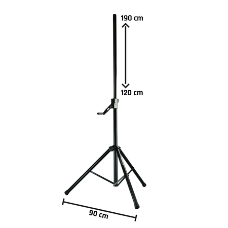 Statyw kolumnowy teleskopowy 120- 190cm do dużych kolumn do 80kg z mechanizmem zębatkowym BST