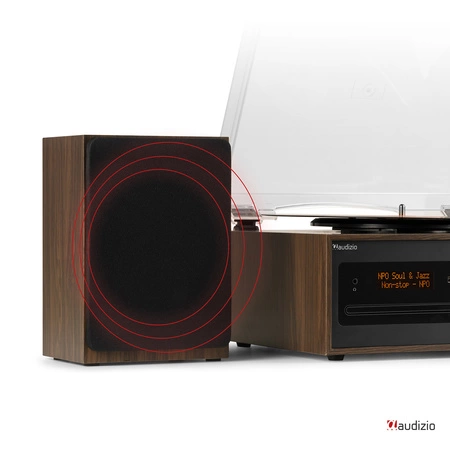 Gramofon retro Boston CD USB radio DAB głośniki Audizio
