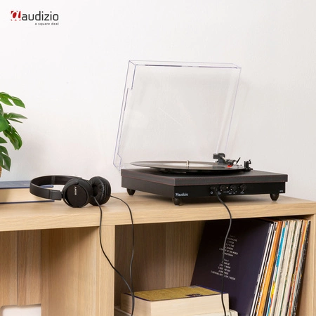 Gramofon RP113B z wejściem/wyjściem BT czarny Audizio