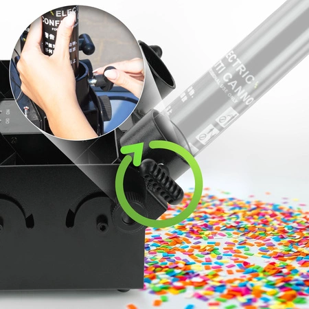 Poczwórna elektryczna wyrzutnia konfetti BLAST400 Firefog