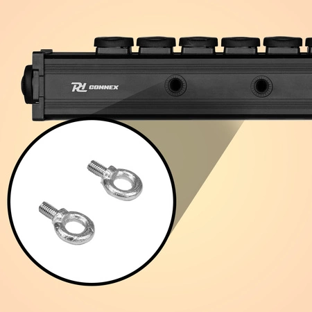 Rozdzielacz zasilania Power Dynamics PSB35 z 7 wodoodpornymi złączami Powercon – P-Con IN – 7x P-Con OUT