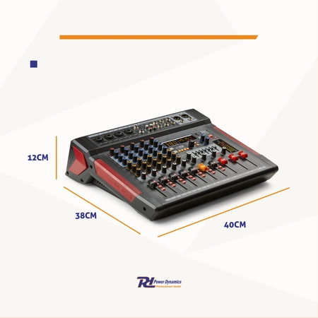 Mikser sceniczny 6-kanałowy PDM-T604 DSP/MP3 Power Dynamics