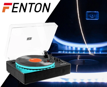 Gramofon RP162LED Fenton wejście/wyjście BT czarny