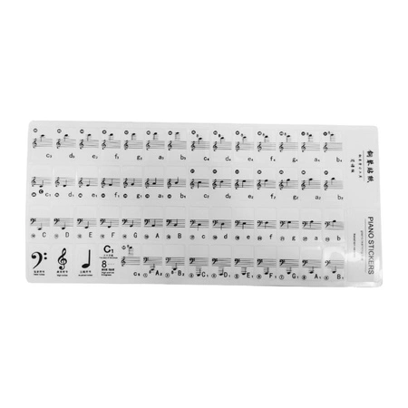 Naklejki na klawisze do pianina/keyboardu