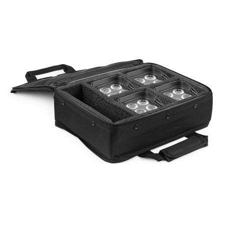 Zestaw: 4x Oświetlacz bateryjny BBP90W Par 4x 4W RGB-UV LED Beamz+ dedykowane case