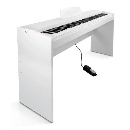 Pianino cyfrowe 88 dynamicznych klawiszy ze statywem ARIA II białe Mielczewski