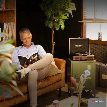 Gramofon w walizce RP114W Audizio brązowy