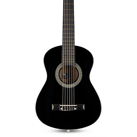 Gitara klasyczna 1/4 dla dziecka czarna SoloArt Max+ akcesoria