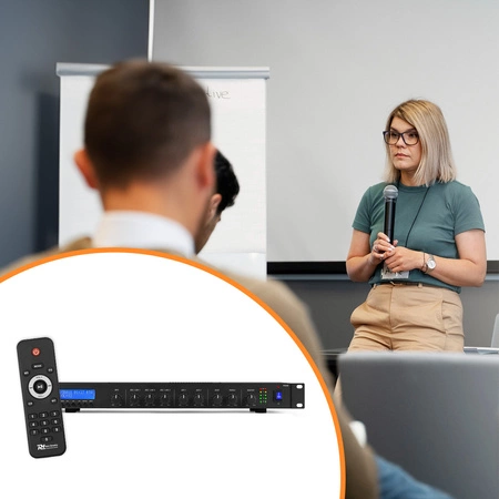 Odtwarzacz multimedialny Power Dynamics PDC90 ze wzmacniaczem DAB+/USB/MP3/BT