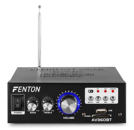 Wzmacniacz 2x 40W BT FM SD USB MP3 Fenton AV360BT