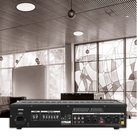 PRM360 100V 6 kanałowy Mikser-Wzmacnicz 4 strefowy 360W PD