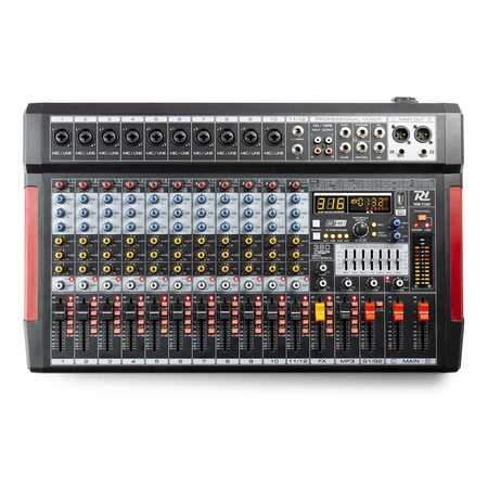 Mikser sceniczny 12-kanałowy DSP MP3 PDM-T1204 Power Dynamics + kabel 2x XLR -2x RCA 3.0m