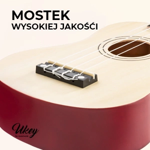 Zestaw: Ukulele sopranowe Max UKEY naturalne+ tuner dwie kostki struny pokrowiec