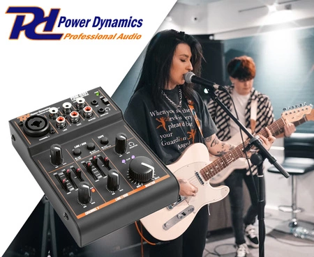 Mikser 2-kanałowy USB Power Dynamics PDM-D301