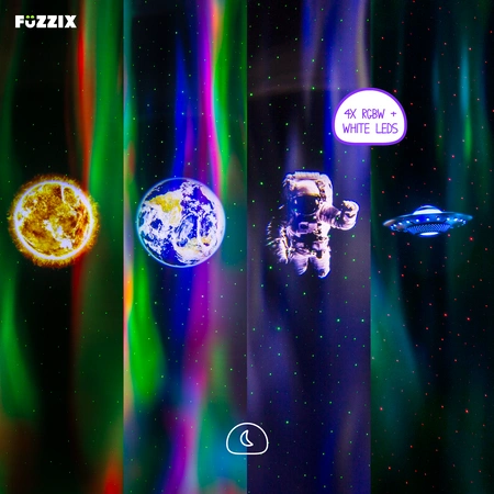 Półkula Projektor Aurora Galactic z głośnikiem BT Fuzzix