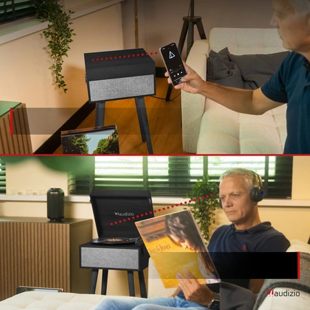 Gramofon stojący Audizio Fremont BT czarny