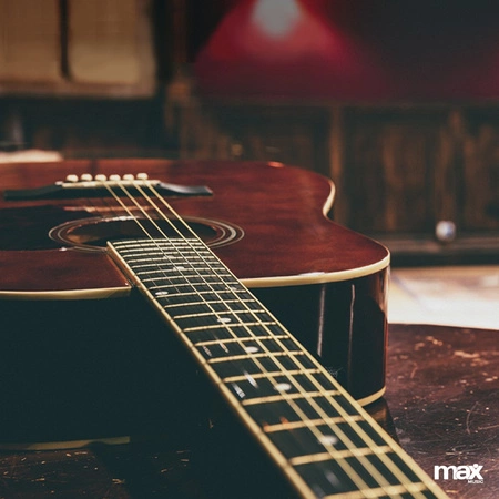 Zestaw: Gitara akustyczna Solojam Western ciemny naturalny Max, akcesoria, statyw i pulpit na nuty