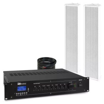 System zewnętrznych głośników kolumnowych 2 x OCS5 50W 100V IPX4 z wzmacniaczem
