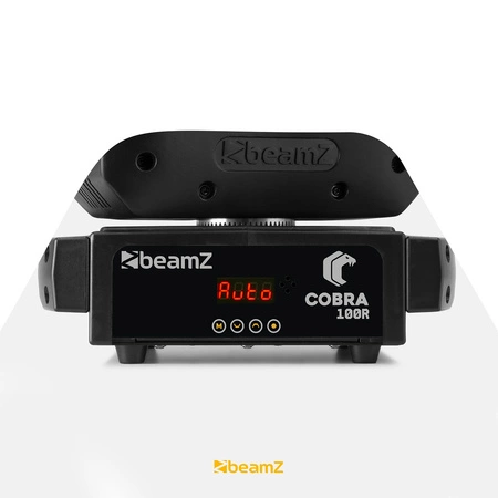 Zestaw: 2x Ruchoma głowa Cobra 100R Spot 100W z pierścieniem Beamz+ case