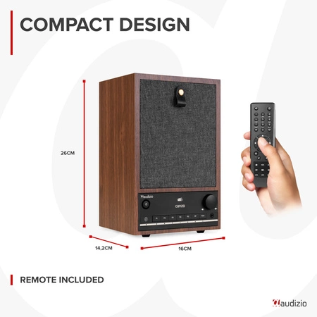 Radio internetowe DAB+/FM BT WIFI Canzo Audizio ciemne drewno