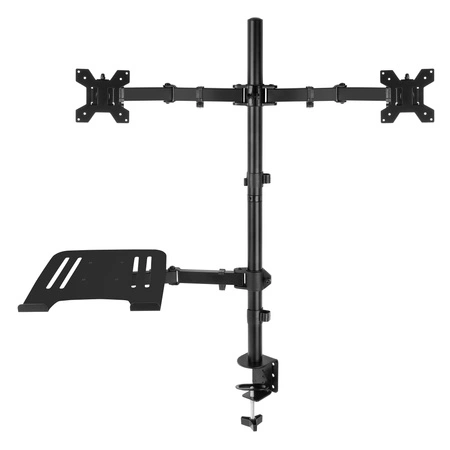 Podwójne ramię do monitora 13"-32" z podstawką na laptop CMA20L Audizio