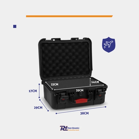 Uniwersalna walizka transportowa Power Dynamics GIGCase62R Heavy Duty - Seria R - IP67 - czarna
