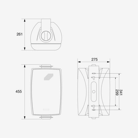 Kolumna instalacyjna 8'' wew/zew 100V BF80TB Power dynamics