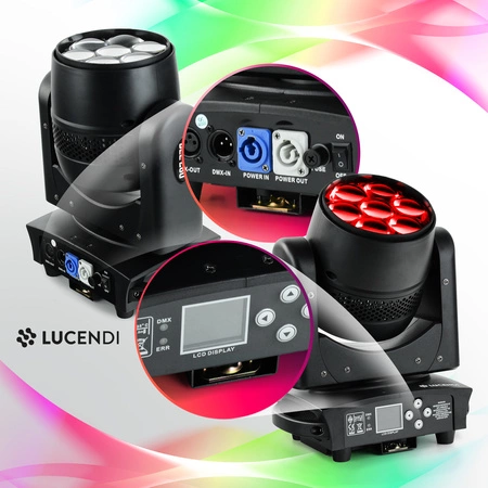 Zestaw: 4x Głowa ruchoma BEE280 7x40W LED Bee Eyes Lucendi+ dedykowane case