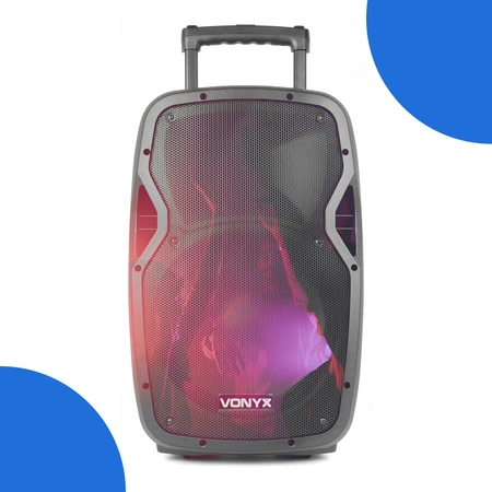 Kolumna mobilna z mikrofonami 600W Vonyx AP1200PA 12"