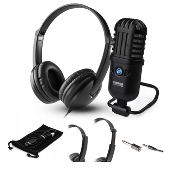 Zestaw: Słuchawki HIFI DJ VH100 z mikrofonem pojemnościowym Vonyx