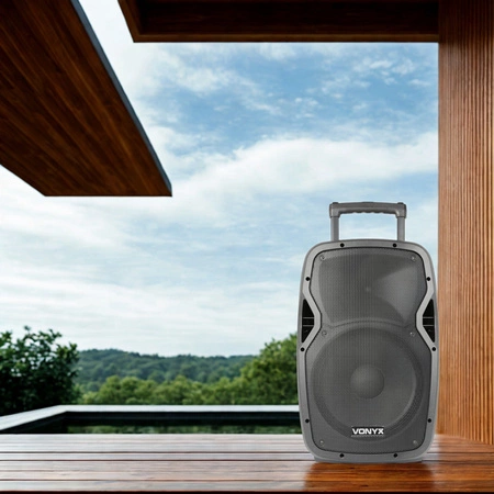 Kolumna mobilna z mikrofonami 600W Vonyx AP1200PA 12"