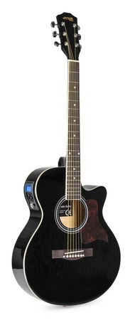 Zestaw: Gitara elektroakustyczna ShowKit Max czarna+ wzmacniacz+ akcesoria