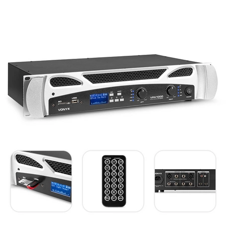 Wzmacniacz 2x 500W MP3 BT VPA1000 PA Vonyx