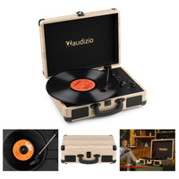 Gramofon w walizce z BT In/Out RP116LW Audizio jasne drewno