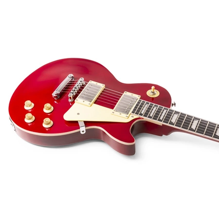 Zestaw: Gitara elektryczna GigKit w stylu LP ciemnoczerwona+ wzmacniacz+ akcesoria