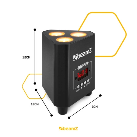 Oświetlacz Bateryjny BBP93 LED Uplight Par 3x10W RGBW 4-w-1