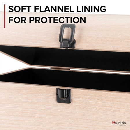 Futerał na płyty winylowe Audizio RC32, jasne drewno