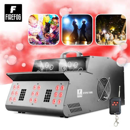 Wytwornica baniek i dymu z efektem LED Octopus 1500BL DMX pilot Firefog