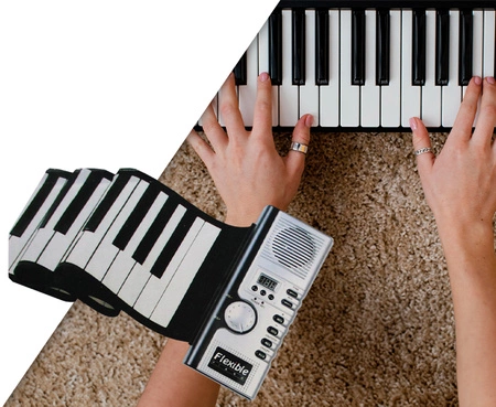 Keyboard elastyczny 61 klawiszy MIDI zwijana klawiatura