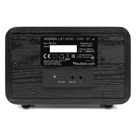 Radio internetowe Vicenza WIFI DAB+ FM akumulator czarne
