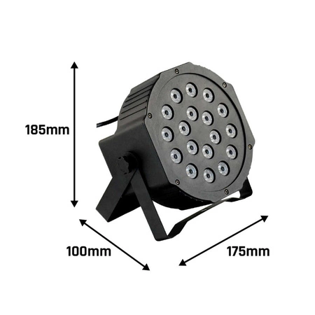Reflektor LED PAR 18x 1,5W RGB DMX Firefog