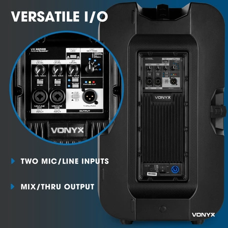 Kolumna aktywna 1sz 15'' 900W z Bi-Amp i DSP Vonyx