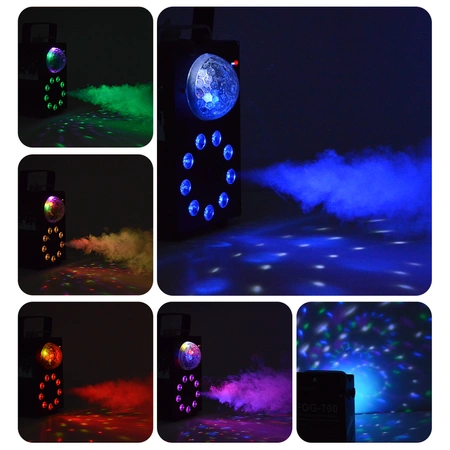 Zestaw: Wytwornica dymu z efektem LED i Jelly Ball SATURN+ płyn do dymu 5l