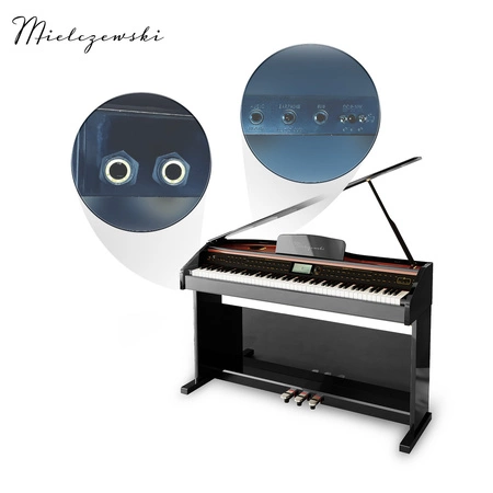 Pianino cyfrowe ważone mechanizm młoteczkowy SONATA czarne połysk