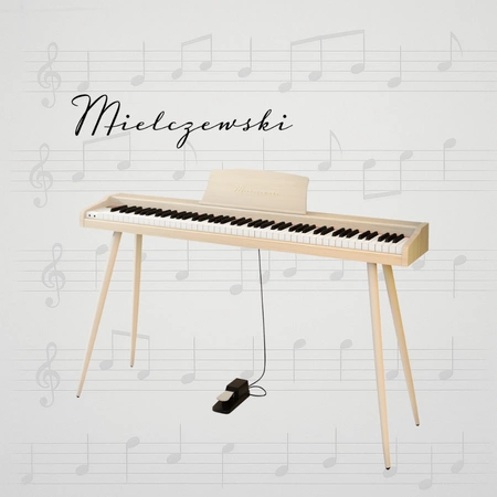 Pianino cyfrowe 88 klawiszy z nogami VIRELAI beżowe Mielczewski